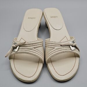 Impo Women's Tan Mules with Bow Accent